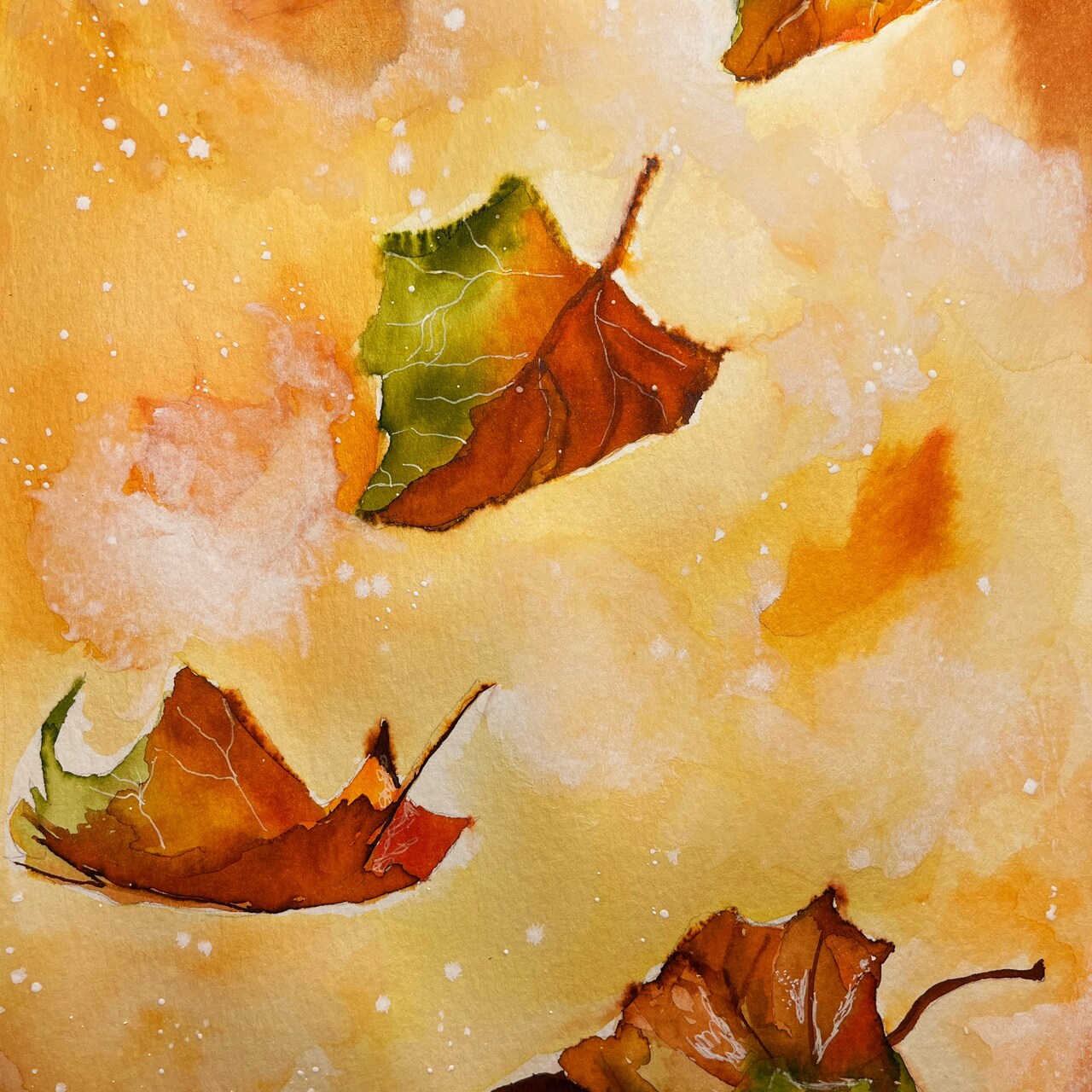 Fall Leaves in Watercolor with @AdrienneHodgeArt